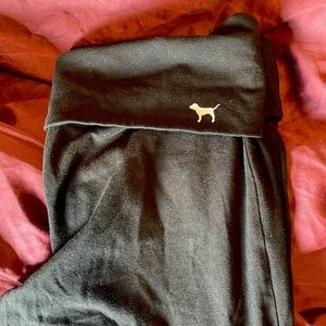 PINK Classic Fold over Yoga Pants, SIZE LARGE